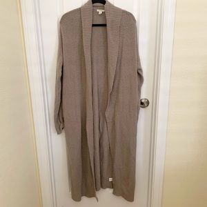 Caslon Tan Maxi Cardigan Sweater Large